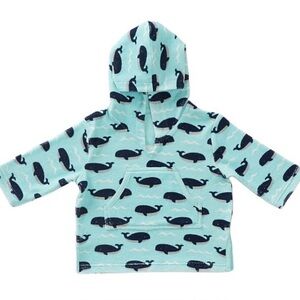 NWT Pottery Barn Baby Whale Cover-Up - Aqua and Navy